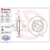 Brembo Bremsscheibe 09d88011 280mm 22mm für KIA