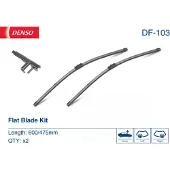 Denso Flat Scheibenwischer Vorne für VW Golf V Schrägheck (1K1) Rahmenlos