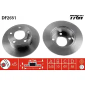 TRW Bremsscheibe df2651 245mm 10mm für AUDI VW