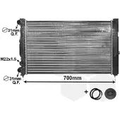 VAN WEZEL Kühler, Motorkühlung 03002123 für VW AUDI VAG