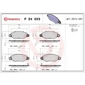 Brembo Bremsbelagsatz, Scheibenbremse p24053 für FORD