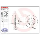 Brembo Bremsscheibe 09960714 236mm 20mm für OPEL VAUXHALL