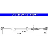 Ate Seilzug, Feststellbremse 24372704672 für MERCEDES-BENZ