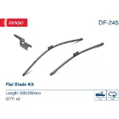 Denso Flat Scheibenwischer Vorne für VW Polo Schrägheck (6R1, 6C1) Rahmenlos