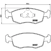 Brembo Bremsbelagsatz, Scheibenbremse p24019 für FORD
