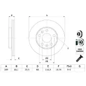 Bosch Bremsscheibe 0 986 479 F65 vorne, belüftet, hochkarbonisiert, 1 Stück