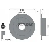Textar Bremsscheibe 92169100 285mm 12mm für FORD