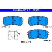 Ate Bremsbelagsatz, Scheibenbremse 13046057712 für HYUNDAI KIA