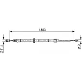 Bosch Seilzug, Feststellbremse 1987482302 für RENAULT