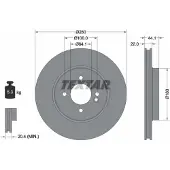 Textar Bremsscheibe 92157905 vorne, belüftet, hochkarbonisiert, 1 Stück