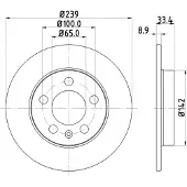Hella Bremsscheibe 8dd355107461 239mm 9mm für VW