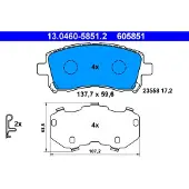 Ate Bremsbelagsatz, Scheibenbremse 13046058512 für SUBARU