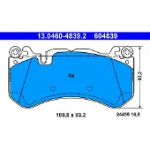 Ate Bremsbelagsatz, Scheibenbremse 13046048392 für MERCEDES-BENZ