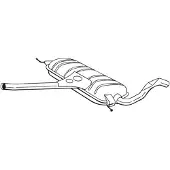 Bosal Mittelschalldämpfer 283243 für VW