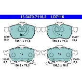 Ate Bremsbelagsatz, Scheibenbremse 13047071162 für VAUXHALL