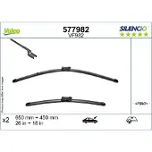 Valeo Wischblatt Silencio 577982, 650/450mm, Vorne, 2 Stück
