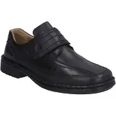 Josef seibel Klettschuh "Bradfjord 06", Herren, Gr. 43, Leder, schwarz, Schuhe Klettschuh, Slipper, Festtagschuh, Komfortschuh in weiter Form
