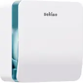 Satino Jumbo Toilettenpapierspender S, JT1 kompatibel, Robuster uns pflegeleichter Spender mit integriertem Rollstopp, Farbe: weiß