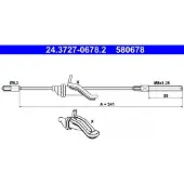 Ate Seilzug, Feststellbremse 24372706782 für FORD