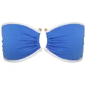 Seafolly - Women's Beach Bound Ring Front Bandeau - Bikini-Top Gr 42 blau