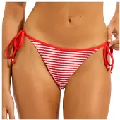 Seafolly - Clubhouse Tie Side Rio Pant - Bikini-Bottom Gr 40 rosa/rot
