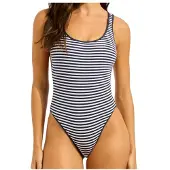 Seafolly - Clubhouse Retro One Piece - Badeanzug Gr 40 grau