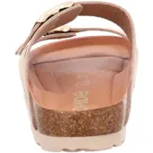 Rohde Pantolette "SUNNYS N12", Damen, Gr. 39, beige (sand), Leder, unifarben, Schuhe Pantolette, Sommerschuh, Hausschuh mit zwei Schnallenverschlüsse