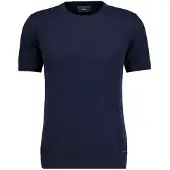 Ragman Rundhalspullover , Herren, Gr. 54, marineblau, Strick, 100% Baumwolle, ohne Ausschnitt, Pullover Rundhalspullover