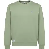 U.S. POLO ASSN. Sweatshirt Garment Dyed (100% Baumwolle) salbeigrün Herren