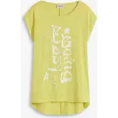 Bonprix aus Baumwolle, mit modischem Druck, Slim Fit, Kurzarm-Design