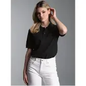 Trigema Poloshirt "Poloshirt DELUXE Piqué", Damen, Gr. M, schwarz, Piqué, 100% Baumwolle, Basic, lang, ohne Ausschnitt, Shirts Poloshirt