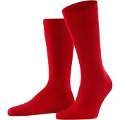 Falke Cool 24/7 Herren Socken, 43-44, Rot, Uni, Baumwolle