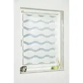 K-Home Doppelrollo "Welle", blau (weiß), B:120cm H:200cm, Polyester, Rollos, Doppelrollo, im Festmaß