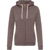 Oxmo Kapuzensweatjacke "Kapuzensweatjacke OXVicky", Damen, Gr. L, rosa (sparrow melange), Obermaterial: 80% Polyester PES. 20% Baumwolle CO., Sweatjacken Kapuzensweatjacke