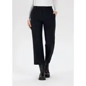 Stehmann Culotte , Damen, Gr. 36, N-Gr, schwarz, Web, Obermaterial: 68% Viskose, 27% Polyamid, 5% Elasthan, straight fit wadenlang, Hosen Culotte, Sommerhose mit Bügelfalte