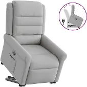 vidaXL Relaxsessel mit Aufstehhilfe Wolkengrau Stoff