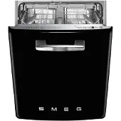 Smeg 50s Style Geschirrspüler Mit Drittem Rack 13 Anzahl Maßgedecke Durchsichtig 60 cm / EU Plug 220V Durchsichtig 60 cm