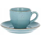 Lubiana ART Espresso-Tasse mit Untertasse 80ml Blau