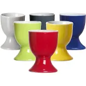 Ritzenhoff & Breker Eierbecher "Eierbecher Doppio ø 5 cm 6er Set bunt", bunt, B:5cm H:6cm Ø:5cm, Porzellan, Eierbecher, Eierbecher, Spülmaschinenfest, Mikrowellensicher