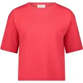 Cartoon Strickpullover "Strickpullover mit Rundhalsausschnitt", Damen, Gr. 46, rot, Obermaterial: 55% Viskose CV. 30% Polyester PES. 15% Polyamid PA., Pullover Strickpullover