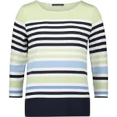 Betty Barclay Rundhalsshirt "Basic Shirt mit U-Boot-Ausschnitt", Damen, Gr. 40, bunt (grün, light blau), Obermaterial: 95% Viskose CV. 5% Elasthan EL., Shirts Rundhalsshirt