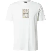 Armani Exchange für Herren. XM002501AF10356U0009 Weißes Logo-T-Shirt (XL), Lässig, Baumwolle, Kurzarm
