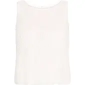 Vera Mont Tanktop "Pailletten-Top im Glitzer-Look", Damen, Gr. 40, weiß (rohweiß), Obermaterial: 93% Polyester PES. 7% Elasthan EL., Tops Tanktop