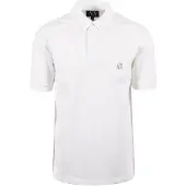 Armani Exchange für Herren. XM000367AF13022U0009 Weißes Kurzarm-Poloshirt (L), Lässig, Baumwolle