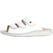 Finn Comfort Korfu Damen Herren Pantolette weiss Glattleder - Größe: 35