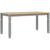 Syfax Esstisch Corona Grau 160x80x75 cm Massivholz Kiefer