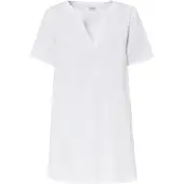Bonprix Longtunika , Damen, Gr. 42, weiß, Obermaterial: 100% Baumwolle, regular fit, Tuniken Longtunika, für entspannten Look, Regular Fit, Kurzarm-Design