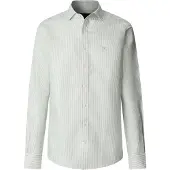 Hackett London für Herren. HM3010691 Hemd Bengal Leinen grün (L), Lässig, Klassisch, Langarm