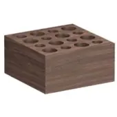 Laufen ASSIST Box, quadratisch, mit 16 Lochbohrungen, 89x89x44mm, walnuss, H385AS06290001