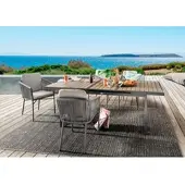 Destiny Sitzgruppe LUCCA IMOLA 4 Sessel + Tisch 165/215x100x75cm ausziehbar